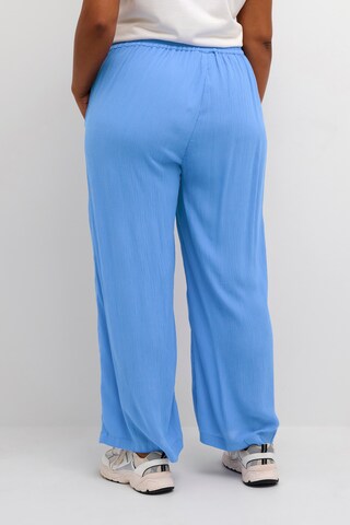 KAFFE CURVE Wide leg Pants 'Dacina' in Blue