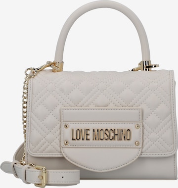 Sacs à main 'Quilted' Love Moschino en beige : devant