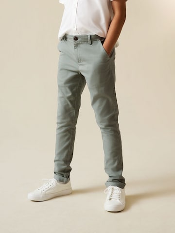 Next Slimfit Hose in Grün: Vorderseite