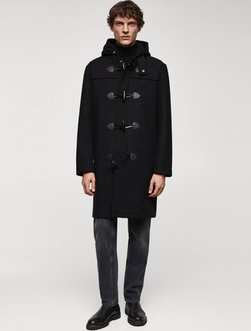 MANGO MAN Between-Seasons Coat 'Barres' in Black