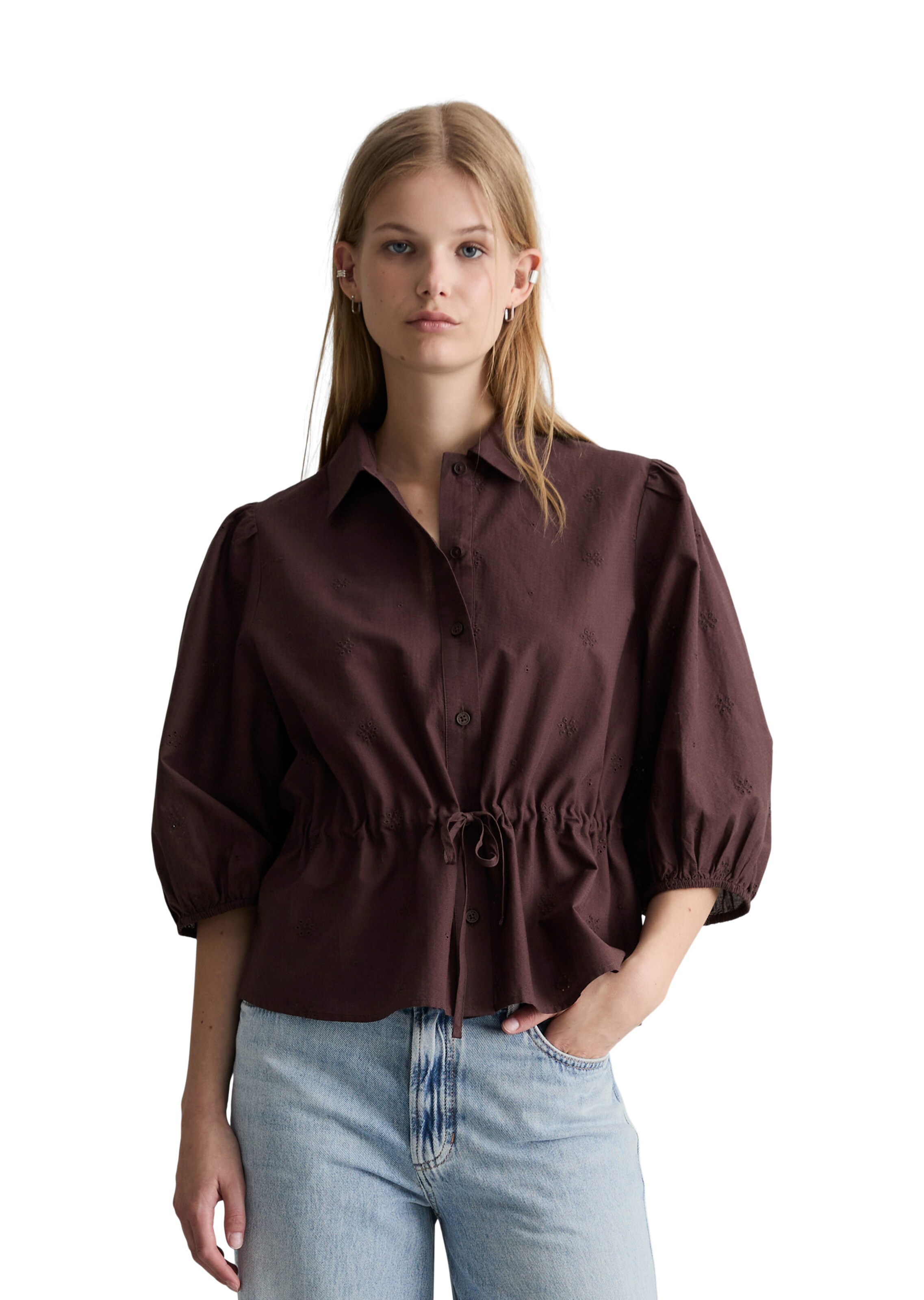Marc O'Polo DENIM Bluse in Rot: Vorderseite