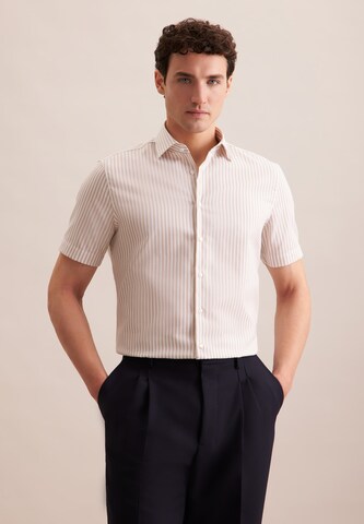 SEIDENSTICKER Slim Fit Hemd in Beige: Vorderseite