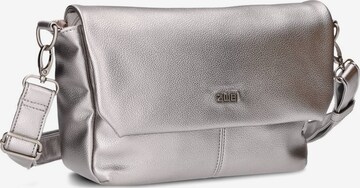 ZWEI - Bolso de mano 'MADEMOISELLE.M M60' en plata: frente