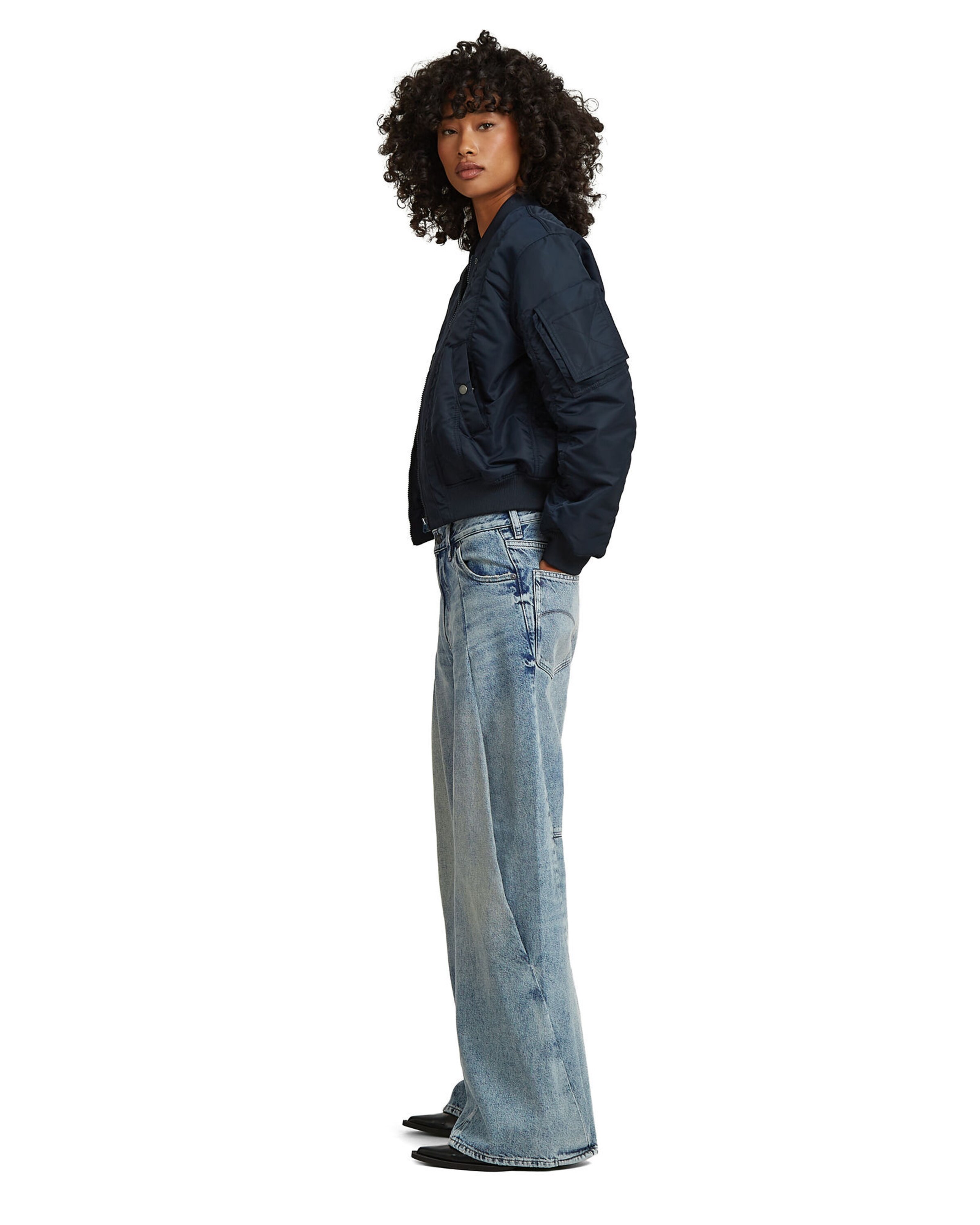 G-STAR Loosefit Jeans 'Contor Wide Peat' in Blau