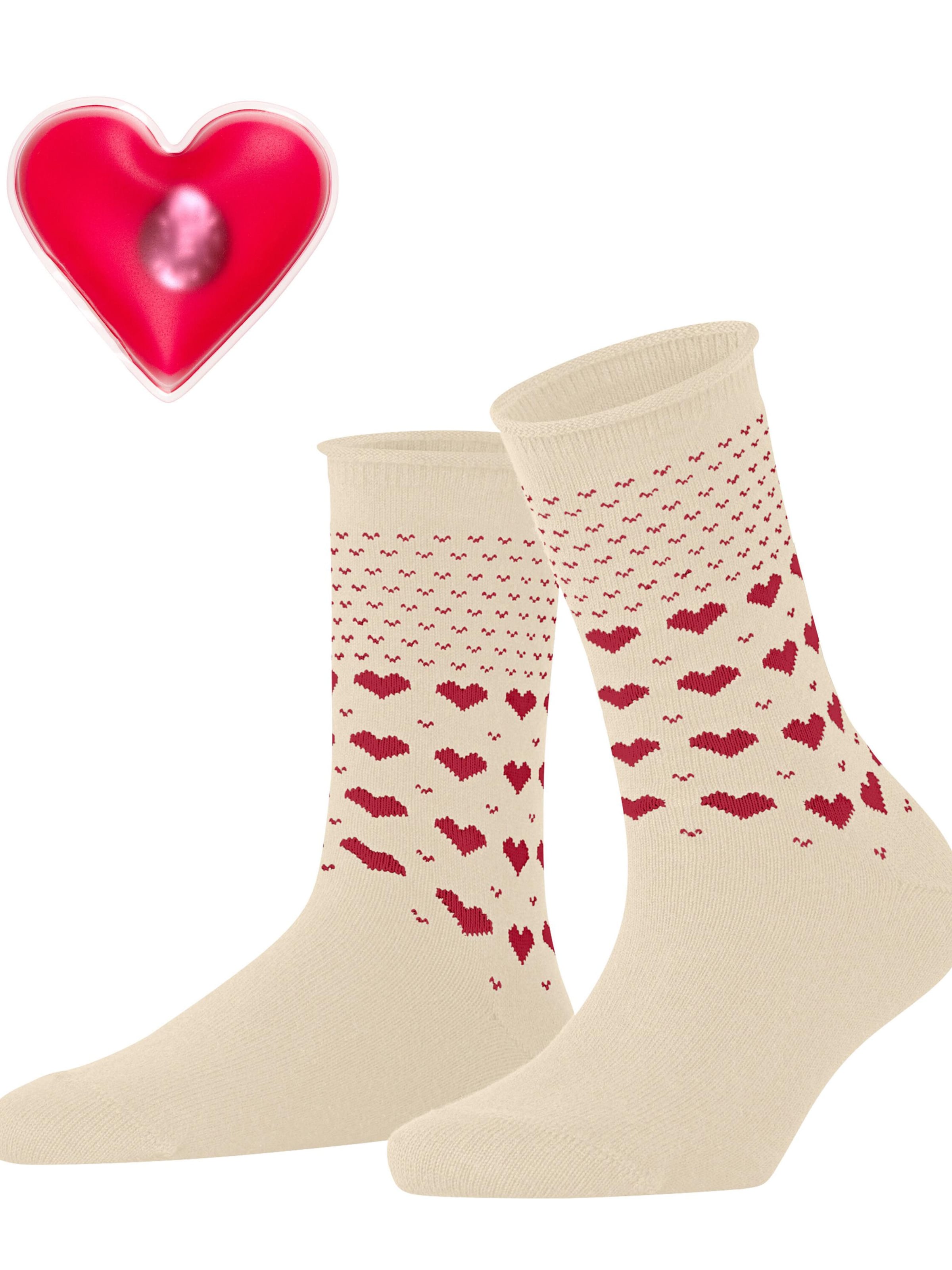 ESPRIT Socken 'Warming Hearts'‌‌‌‌‌‌‌‌ in Beige: Vorderseite
