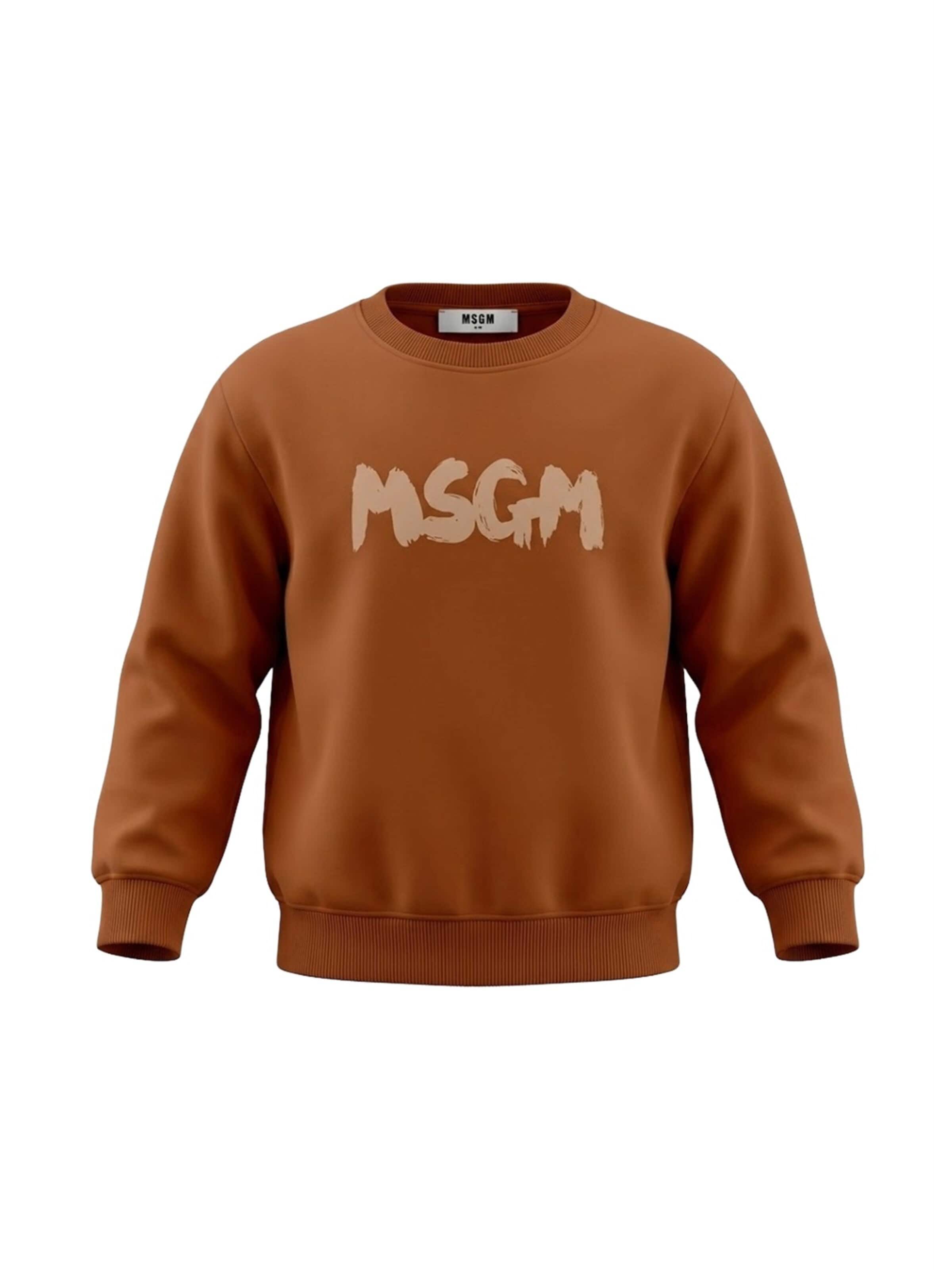 MSGM - Sudadera en marrón: frente