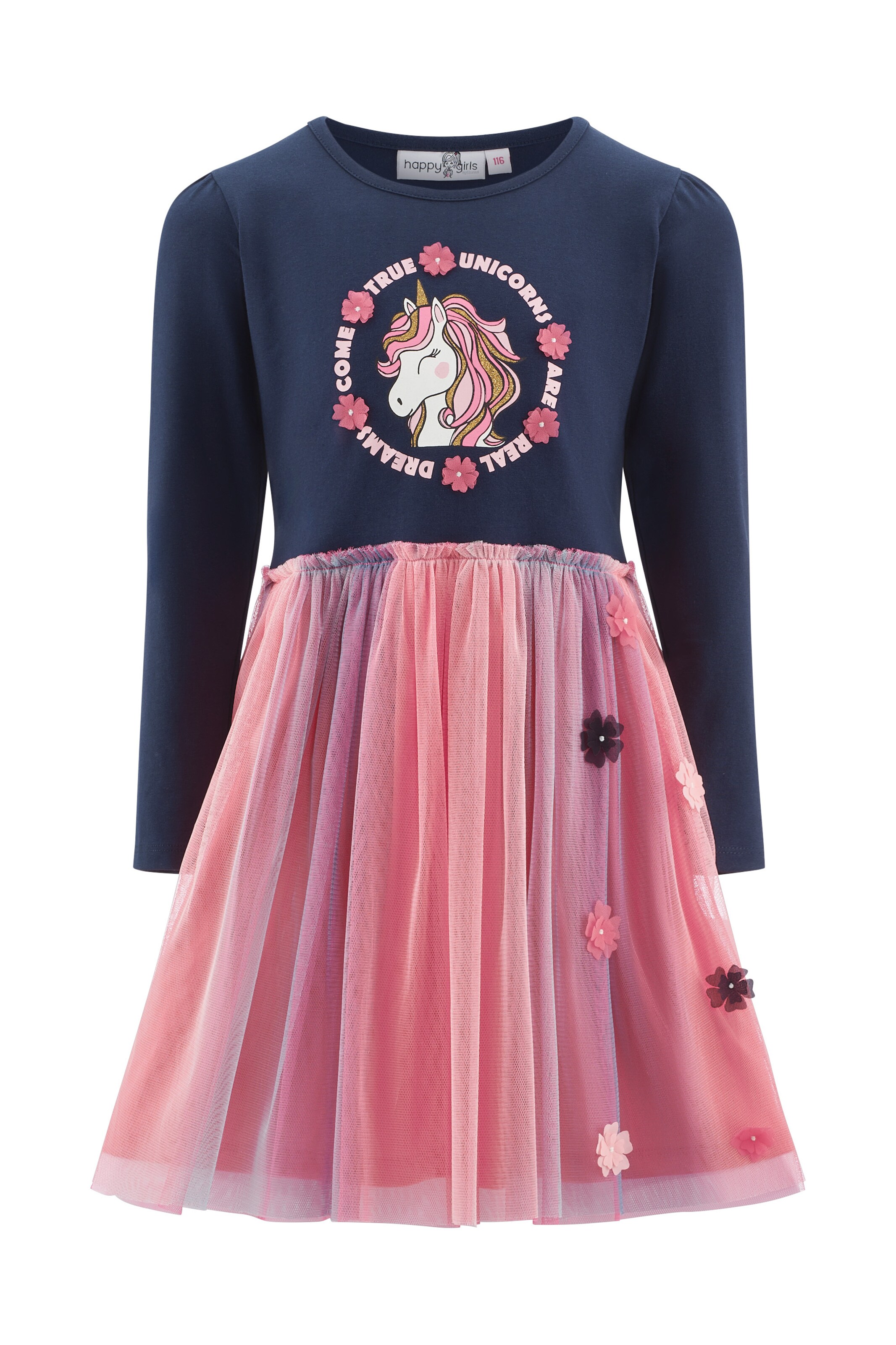 happy girls Kleid in Blau: Vorderseite