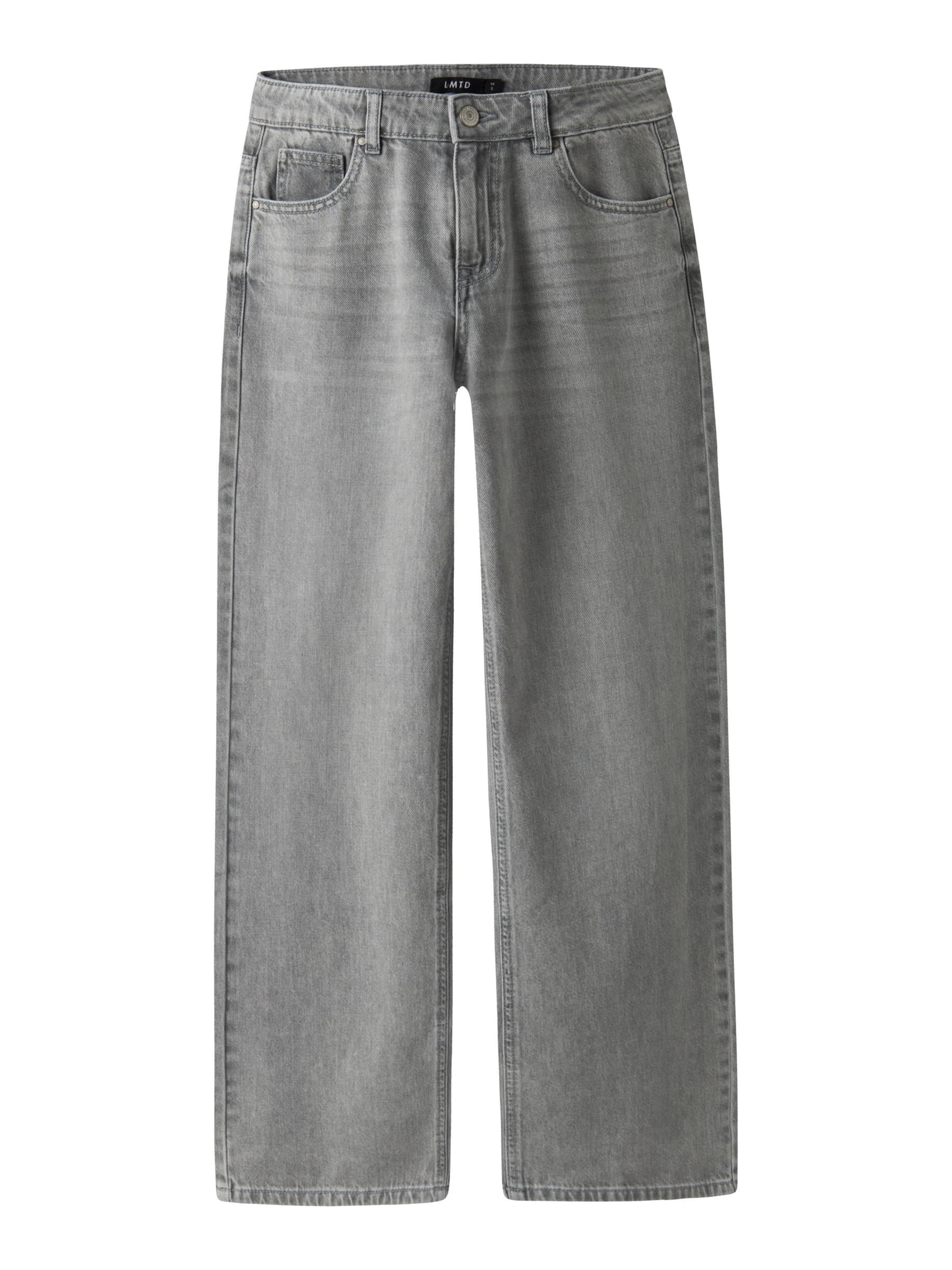 LMTD Wide leg Jeans 'NLFBett' in Grijs: voorkant