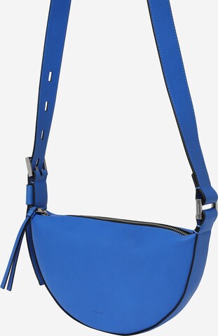 AllSaints Crossbody Bag 'HALF MOON' in Blue: front