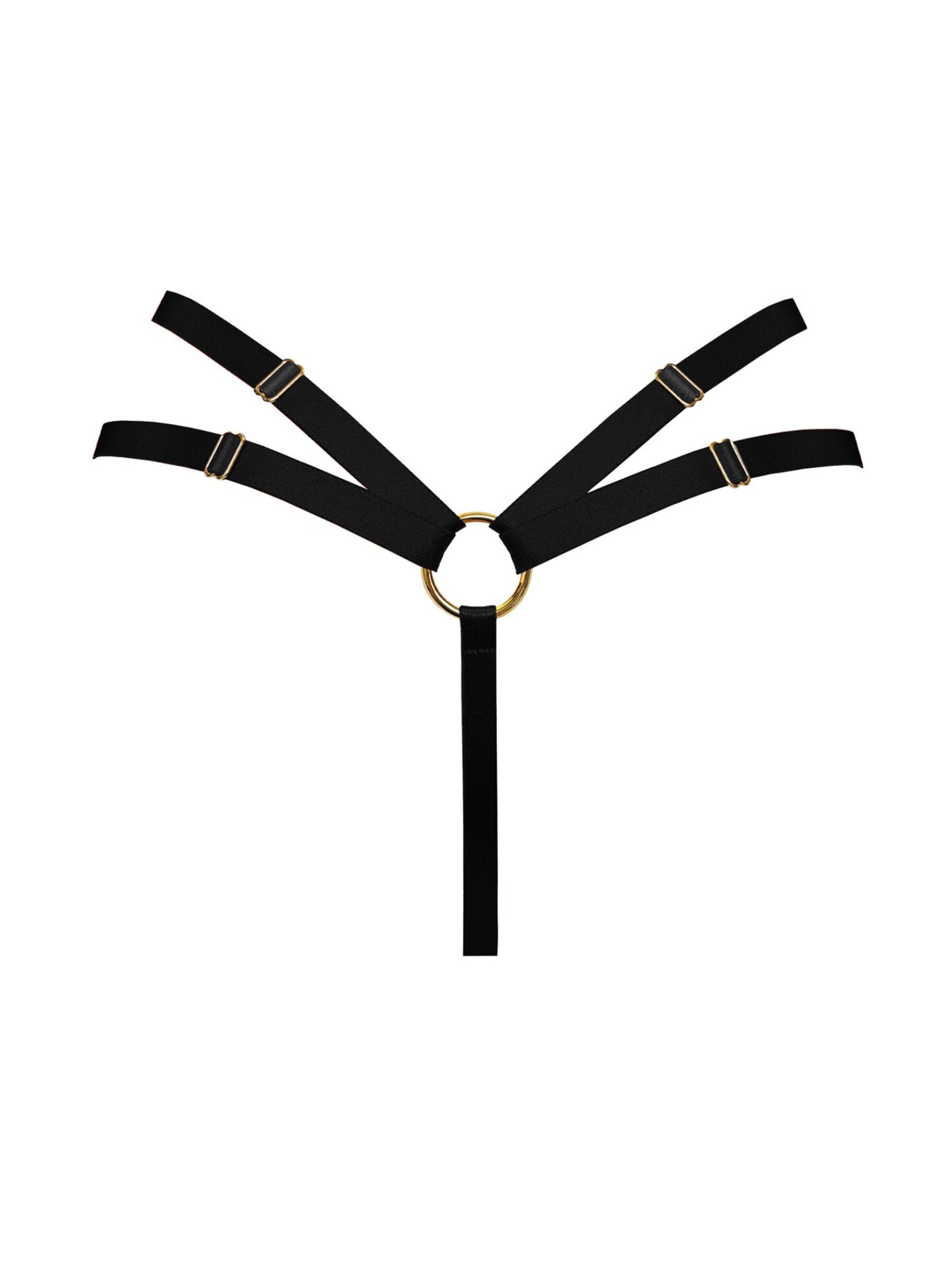 Bordelle Thong 'Harness' in Black