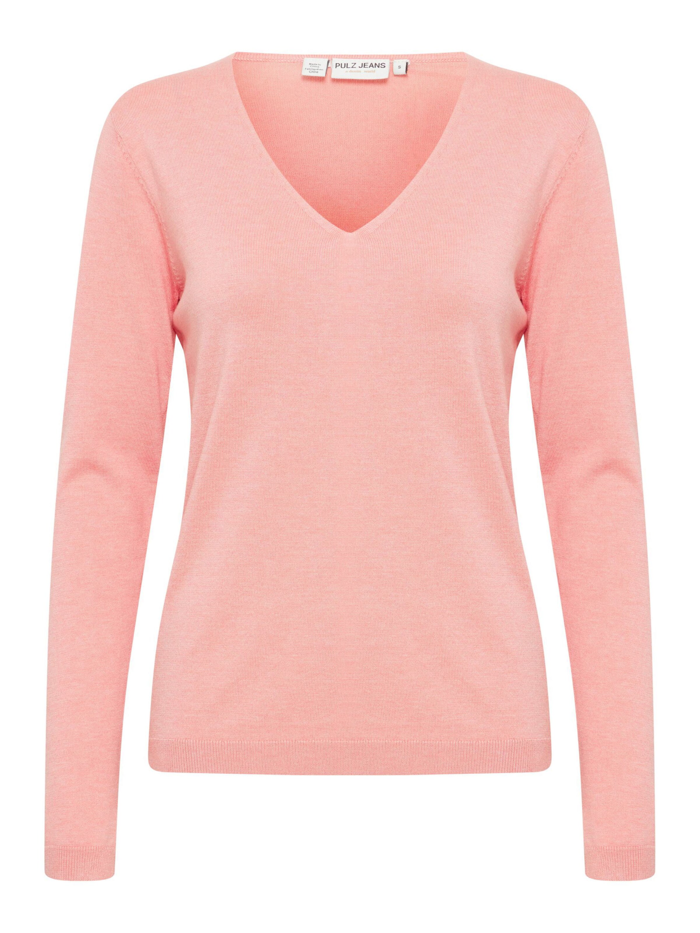 PULZ Jeans Trui 'PZSara' in Oranje: voorkant