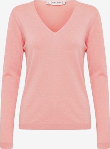 PULZ Jeans Sweater ' SARA ' in Orange: front