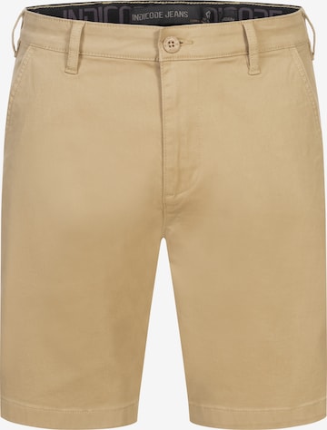 INDICODE JEANS Trousers 'Seven' in Beige: front