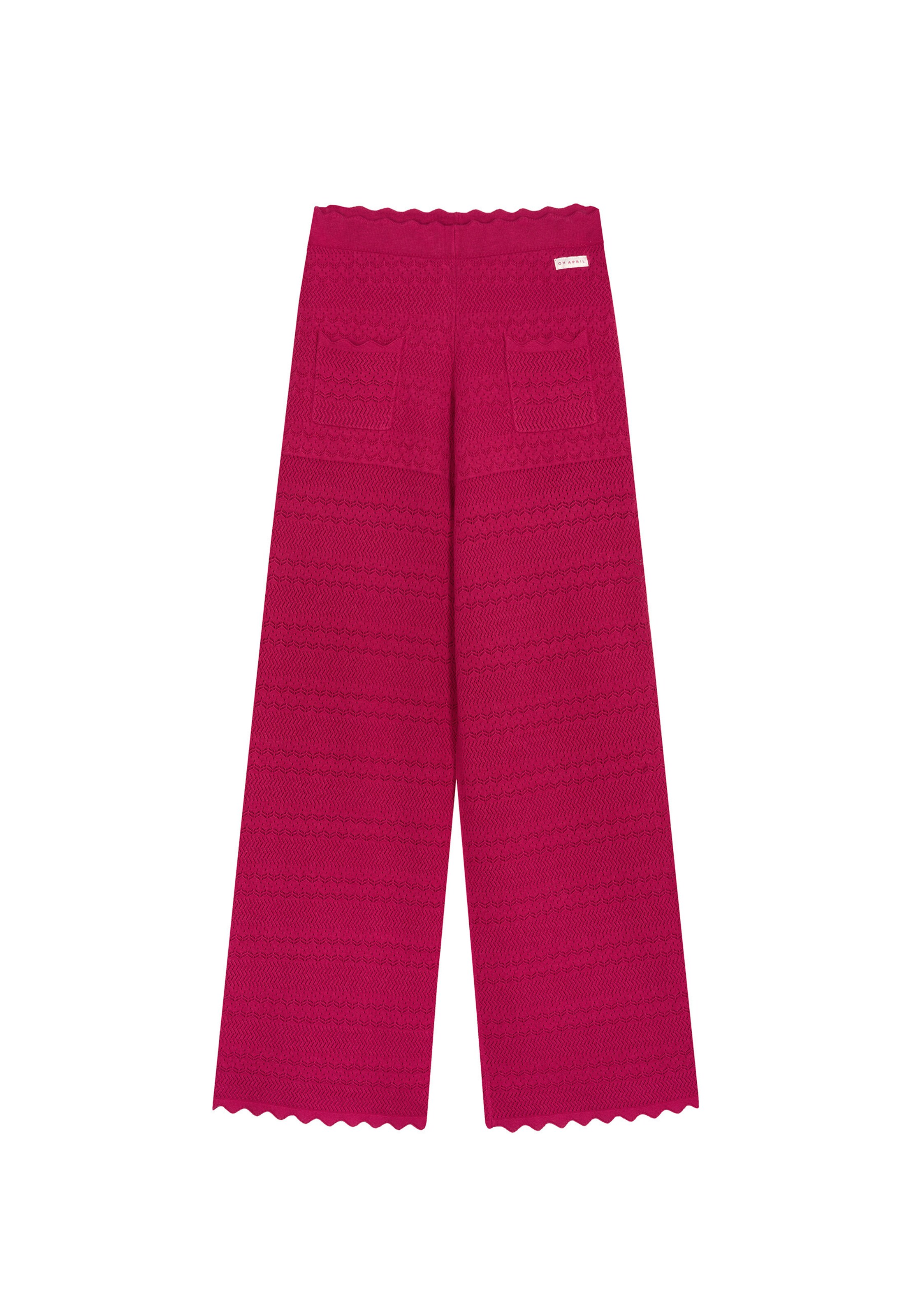 OH APRIL Flared Broek 'Aurea' in Rood: voorkant