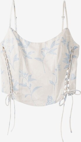 Bershka Top in Beige: front