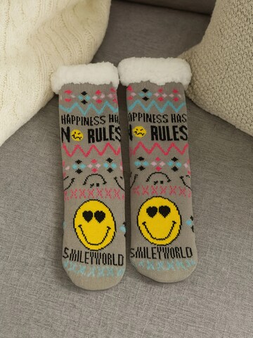 SMILEYWORLD Socks 'Hüttensocken Smiley' in Grey