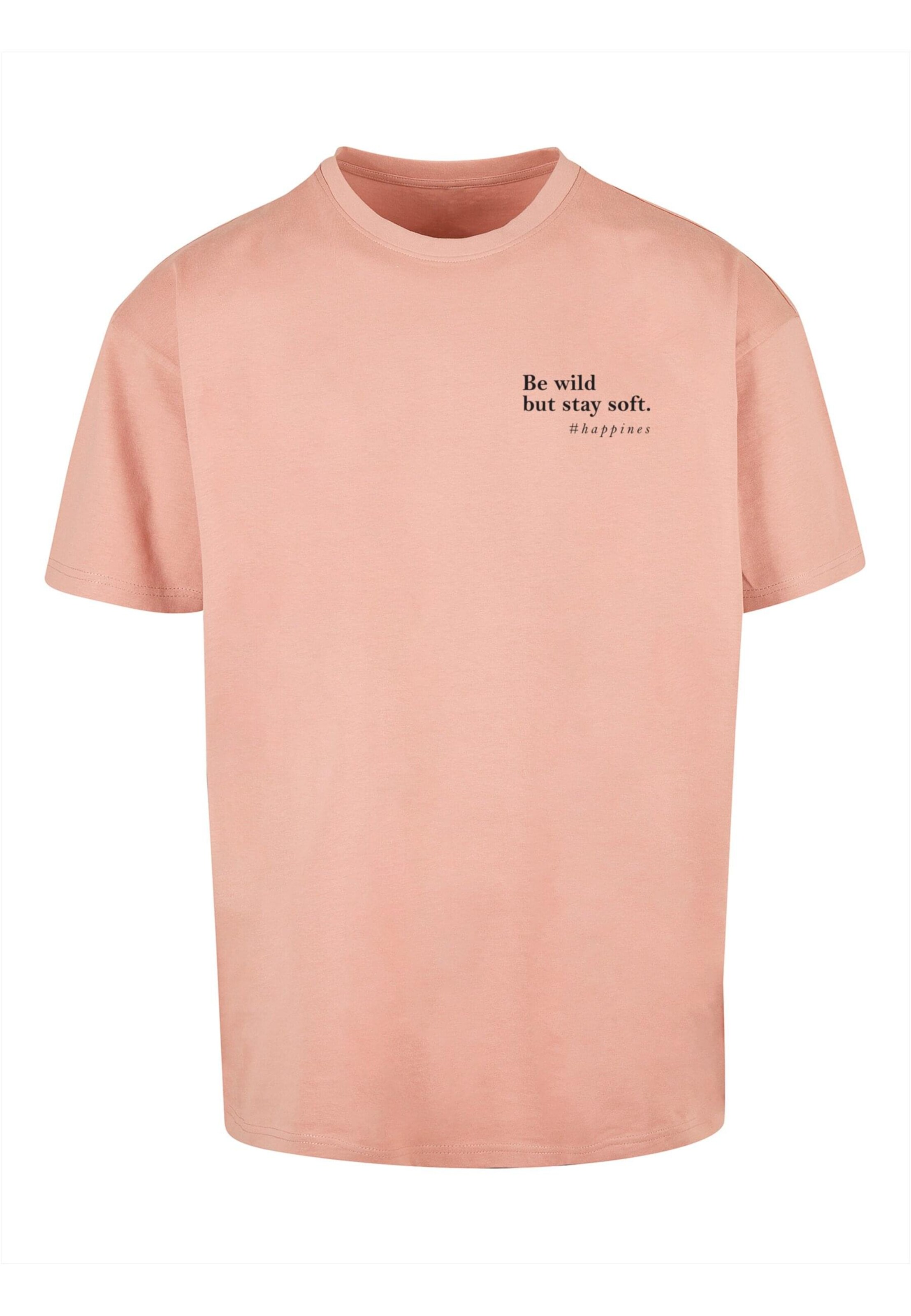 T-Shirt 'Happines' Merchcode en rose : devant