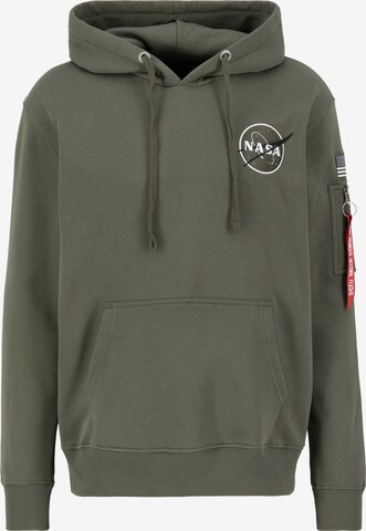 ALPHA INDUSTRIES Sweatshirt 'Space Shuttle' in Groen: voorkant