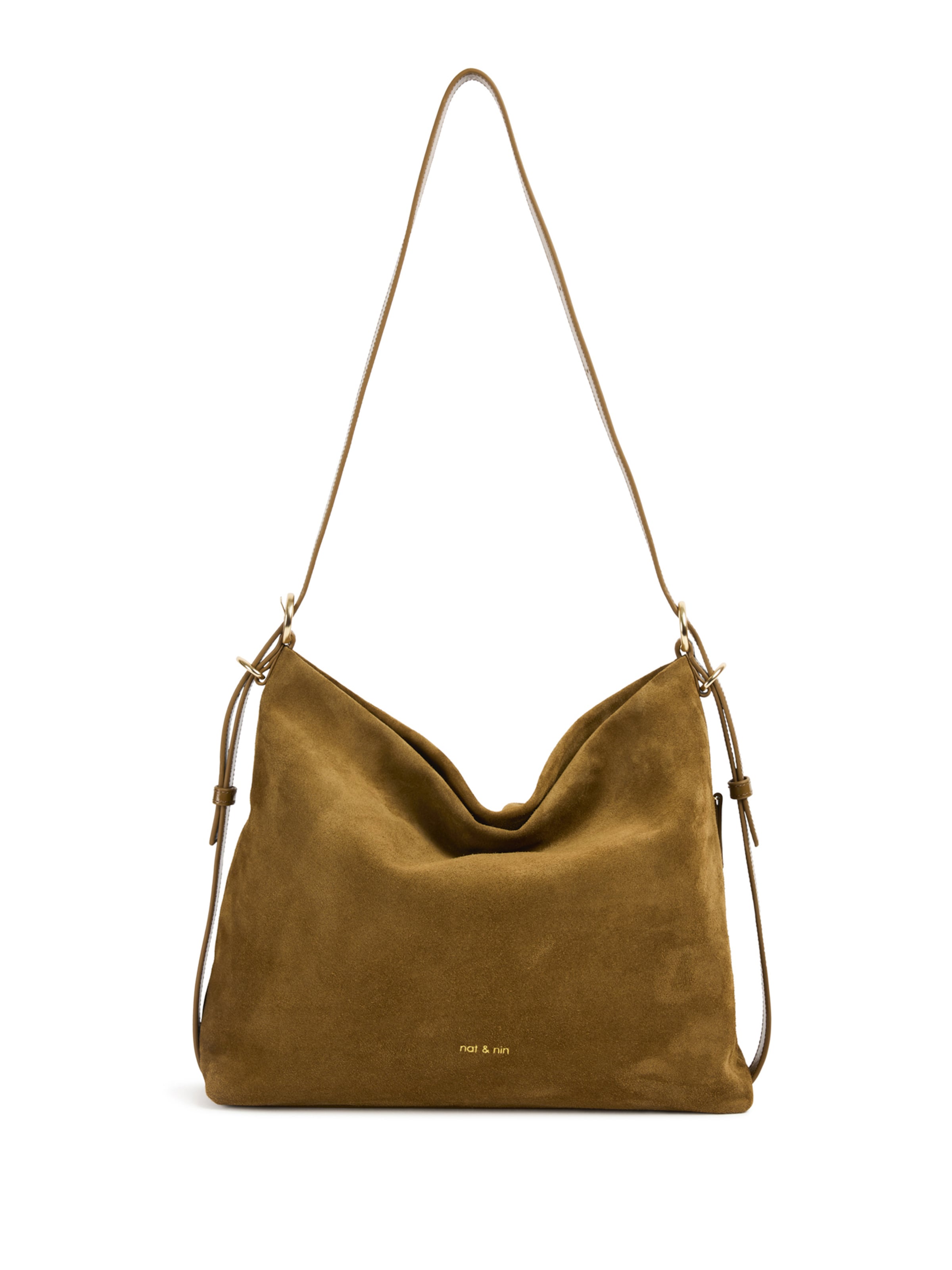 Nat&Nin Skuldertaske 'Moreen' i brun: forside