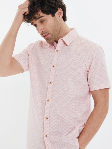 Threadbare Slim Fit Hemd 'Peony' in Pink