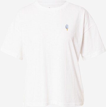 KnowledgeCotton Apparel Shirt in Wit: voorkant