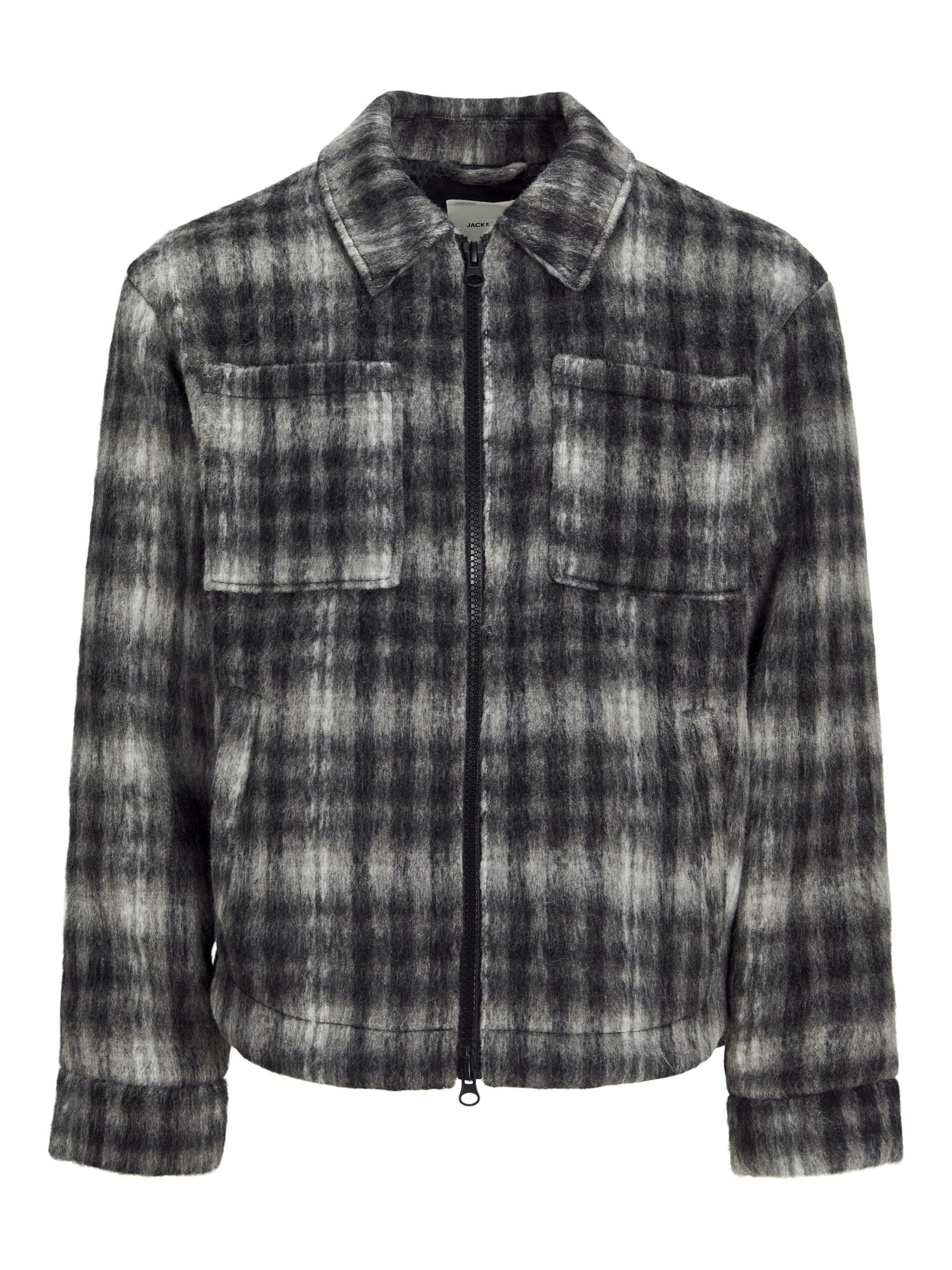 JACK & JONES Tussenjas in Grijs: voorkant