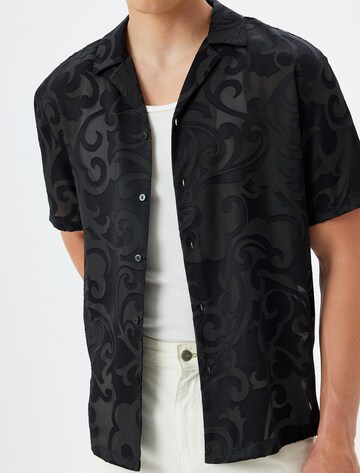 Koton Regular fit Button Up Shirt in Black
