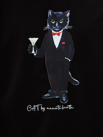 T-Shirt 'DANDY CAT' CAT by Maniita Lacitta en noir