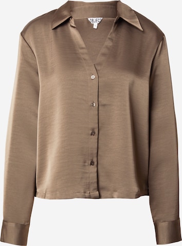 Chemisier 'OBJCHILLI' OBJECT en marron : devant