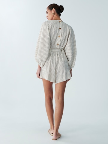 St MRLO - Jumpsuit 'Maya' en blanco: atrás