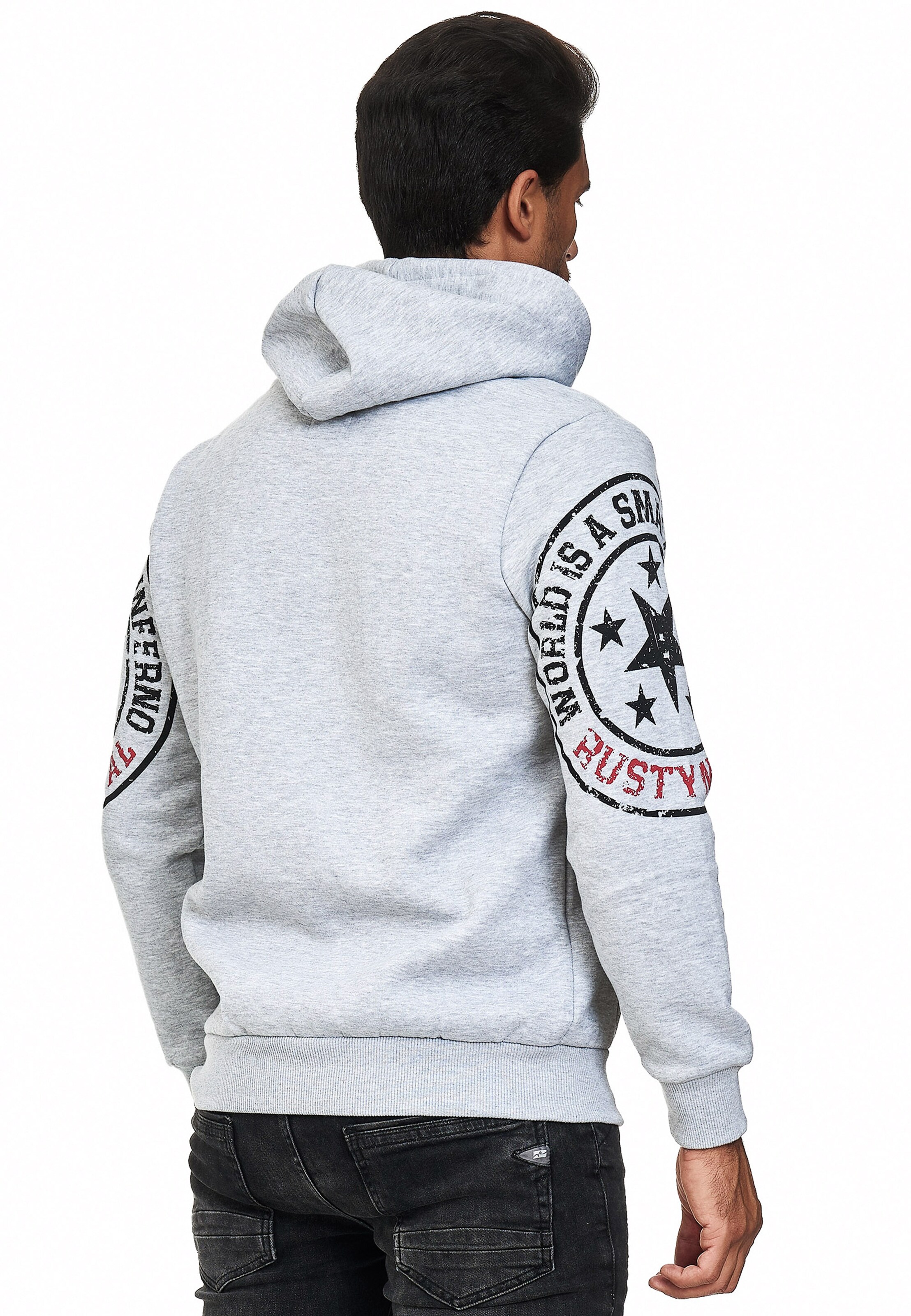 Rusty Neal Kapuzenpullover in Grau