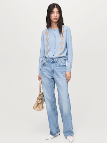 MANGO Gebreid vest 'BIMBU' in Blauw