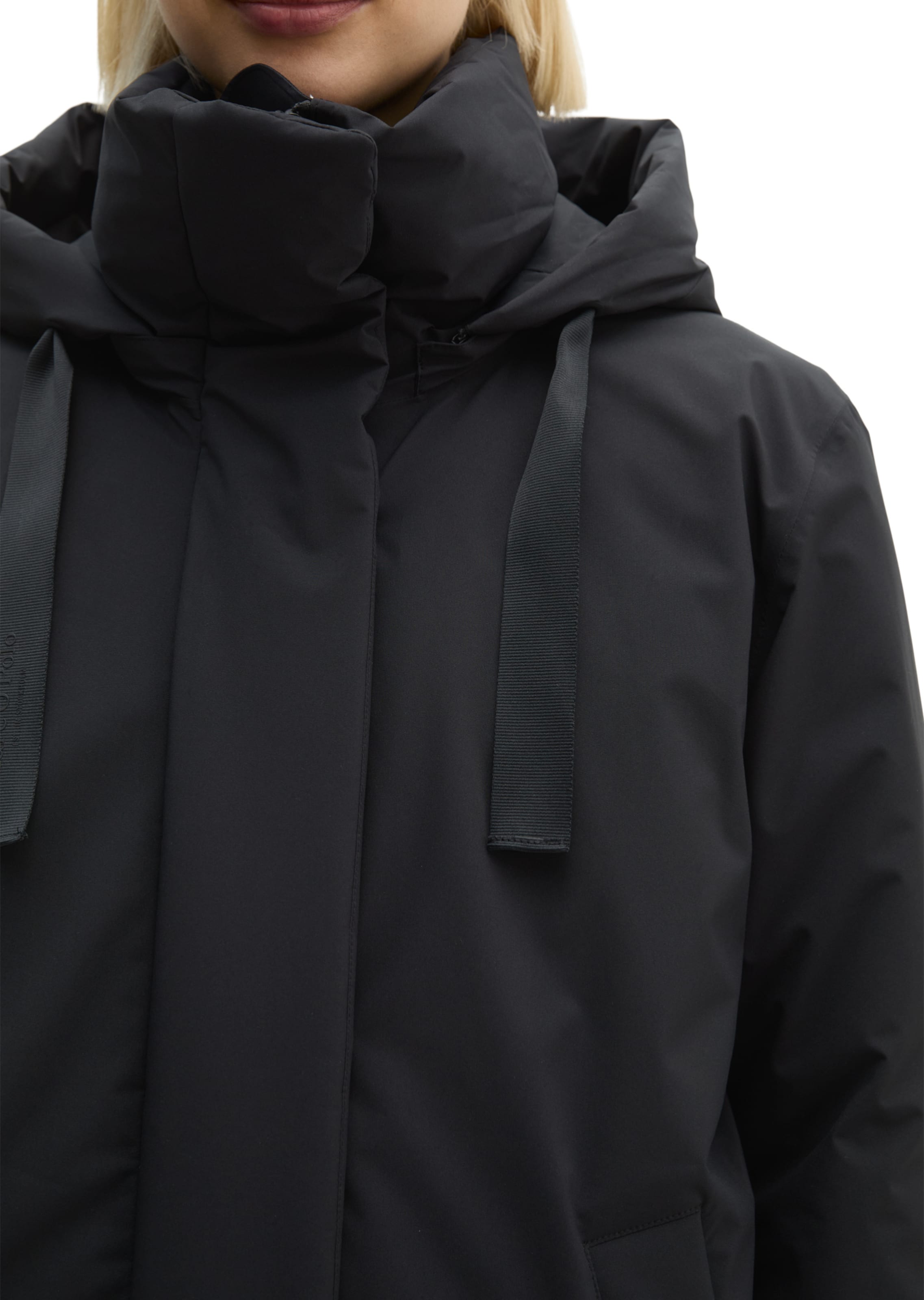 Marc O'Polo Funktionsmantel in Schwarz: Vorderseite