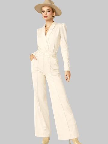 Tuta jumpsuit di Madnezz House in beige: frontale