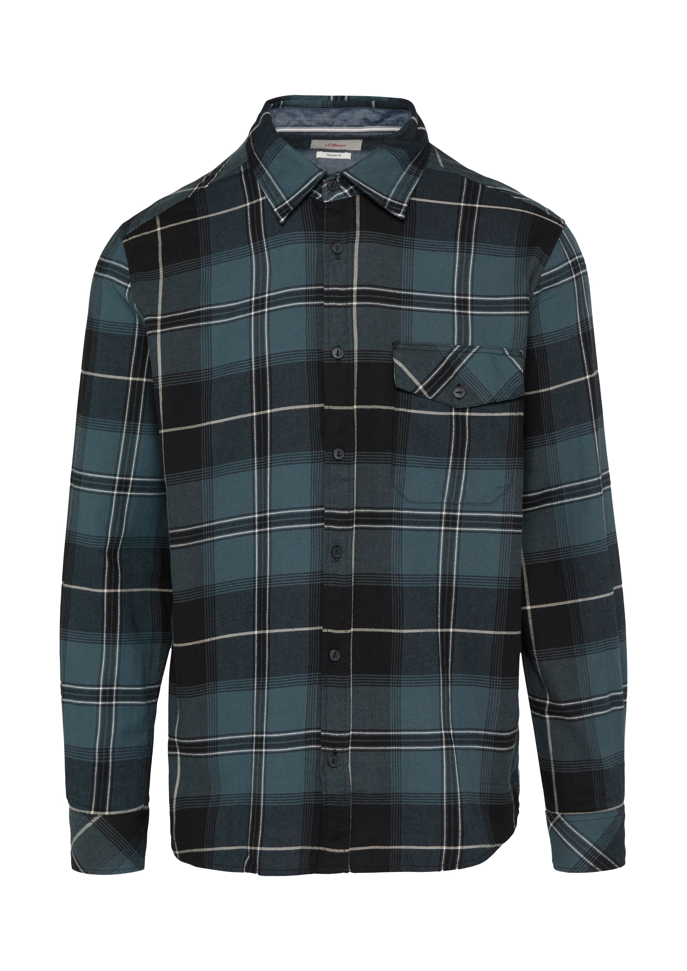 s.Oliver Overhemd in Blauw: voorkant