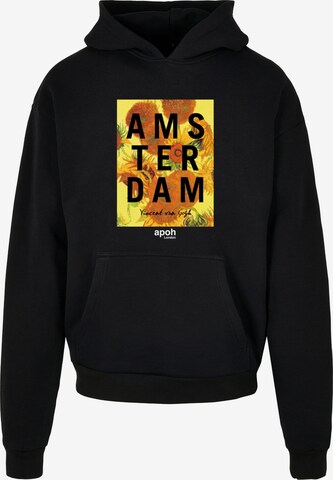 Merchcode Sweatshirt 'APOH - Van Gogh Flowers' in Black: front