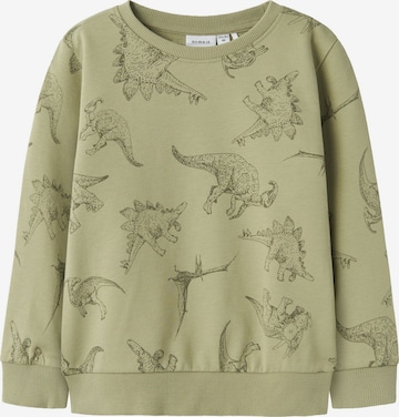 NAME IT Sweatshirt 'Sweatshirt NMMVARON LS AOP SWT UNB' in Beige: front