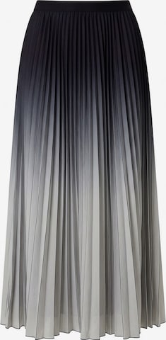 Apricot Ombre Pleated Midi Skirt ' ' in Schwarz: Vorderseite