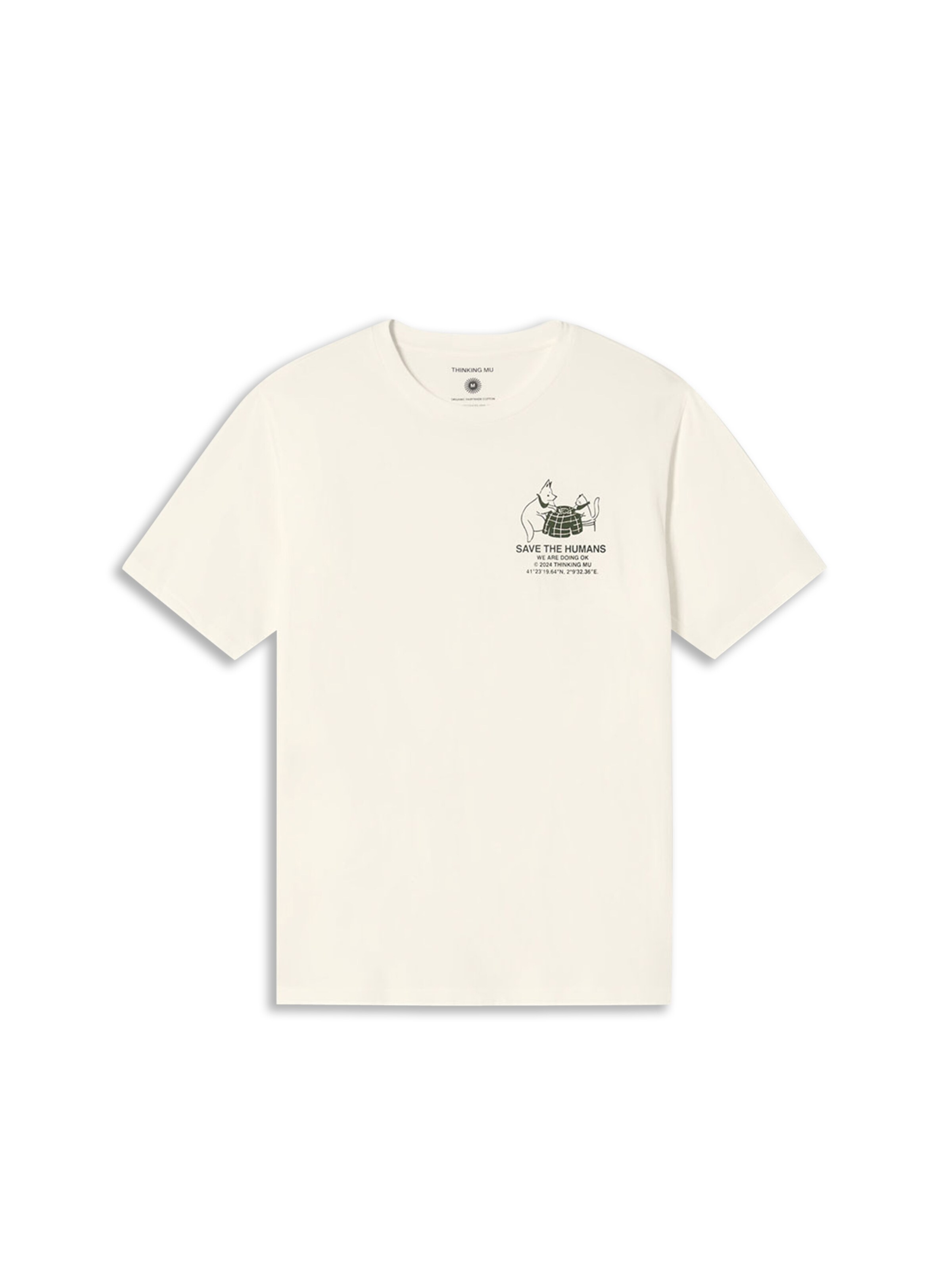 Thinking MU Shirt 'Zach' in White: front