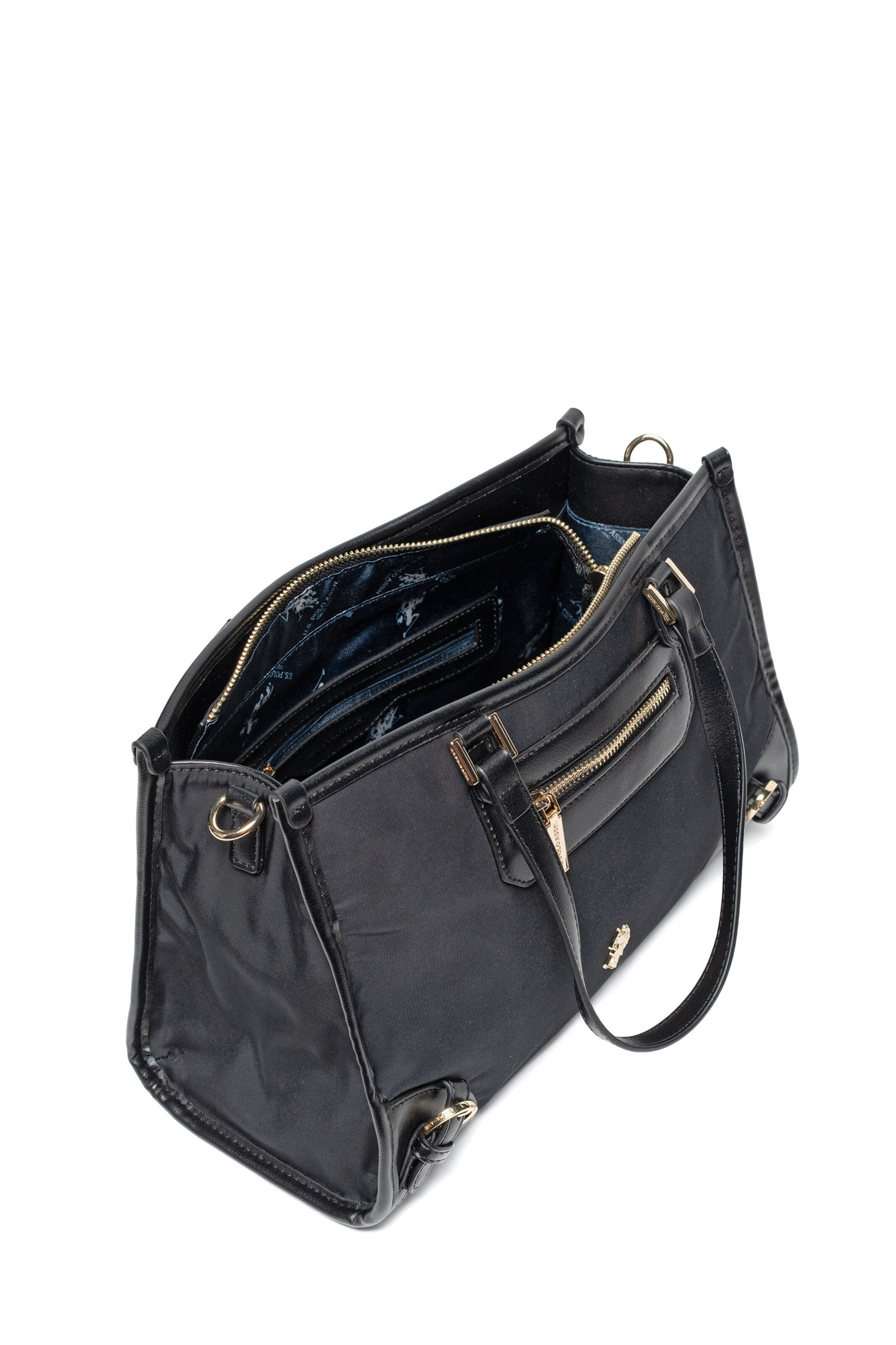 U.S. POLO ASSN. Handtasche 'HOUSTON' in Schwarz