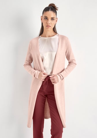 HECHTER PARIS Knit Cardigan in Pink: front