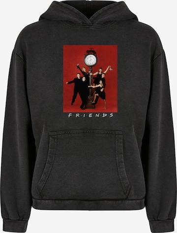 ABSOLUTE CULT Sweatshirt 'Friends - Clock' in Zwart: voorkant