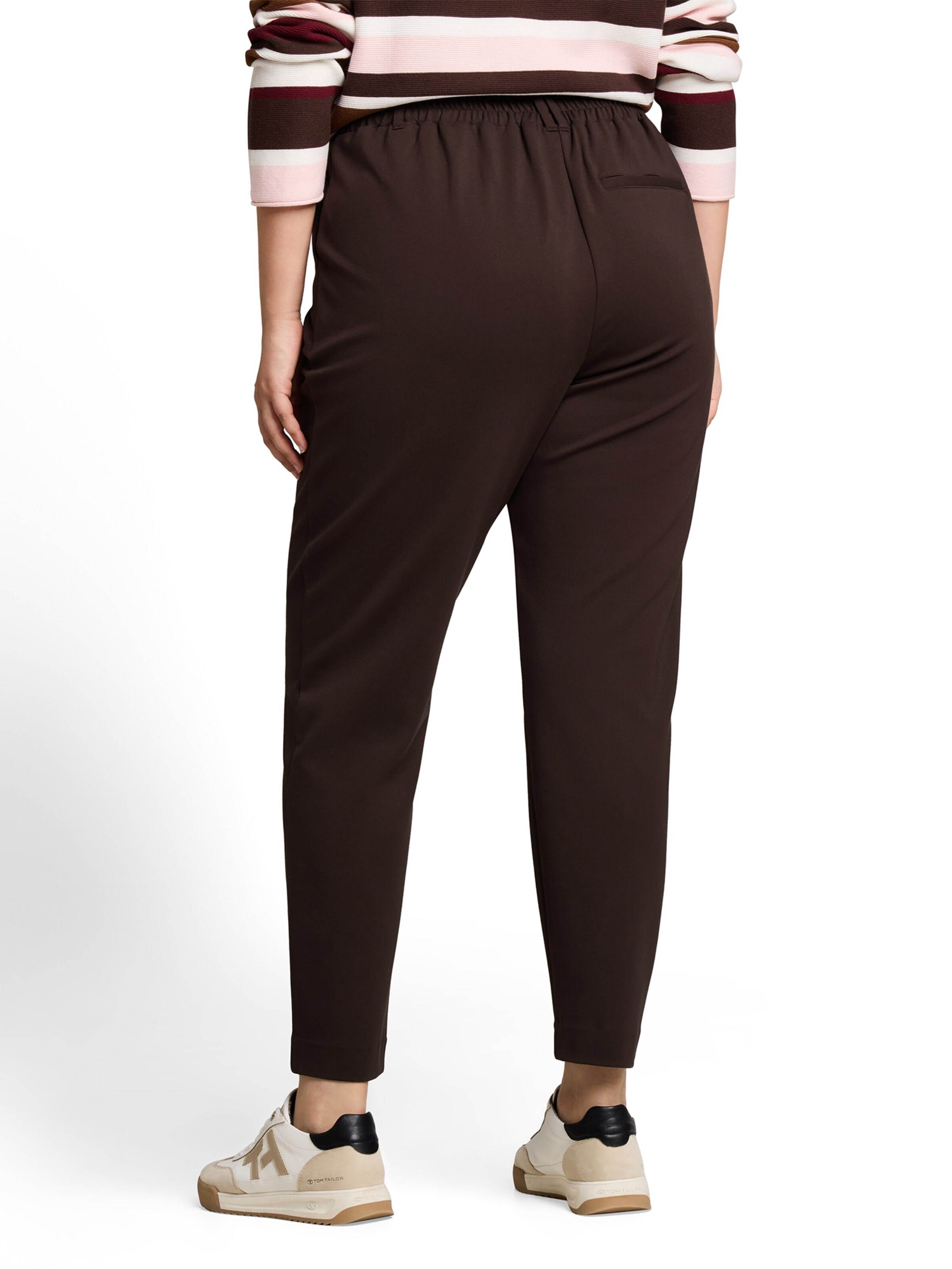 Tom Tailor Women + Ohlapna forma Hlače | rjava barva