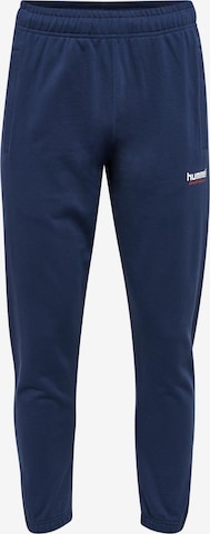 Hummel Tapered Broek 'Austin' in Blauw: voorkant