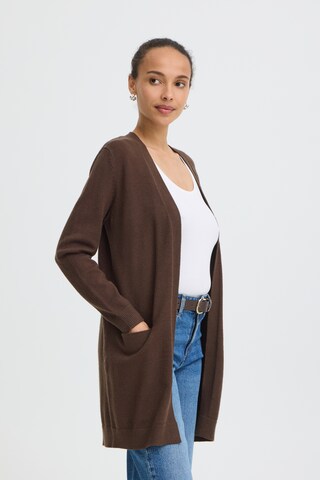 b.young Knit cardigan in Brown: front