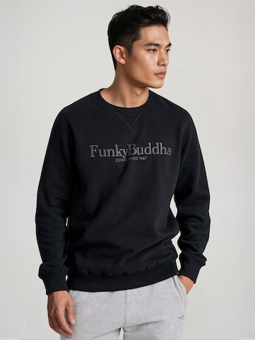 Sweat-shirt Funky Buddha en noir : devant