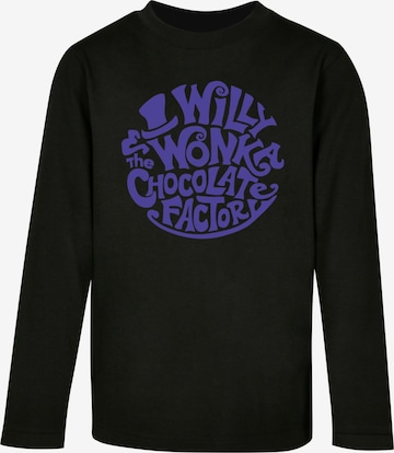 ABSOLUTE CULT Shirt 'Willy Wonka And The Chocolate Factory' in Zwart: voorkant