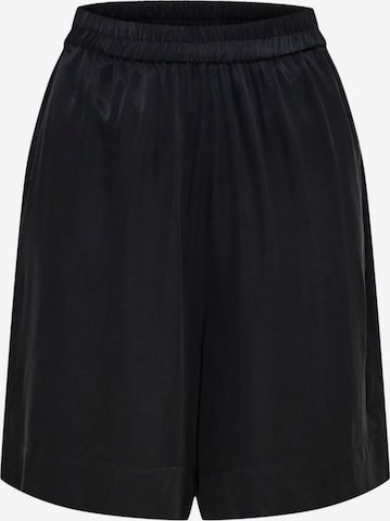 Wide Leg Pantalon SELECTED FEMME en noir : devant