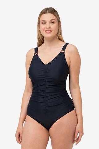 Ulla Popken T-shirt Swimsuit in Blue: front