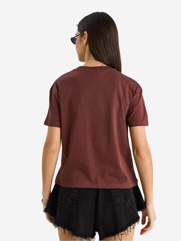 T-shirt Bianco Lucci en marron